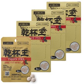 ナチュラス 乾杯王 (医師と共同開発) パーティーや乾杯のお供に （ 10包入×3 / 個包装タイプ/1包3粒入/1回目安3～9粒) コンプレン/オルチニン/沖縄産アセロラ種子配合 ウコン 不使用