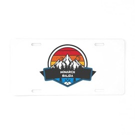 CafePress Monarch Ski Area Salida Colorado Aluminum License Plate, Front License Plate, Vanity Tag