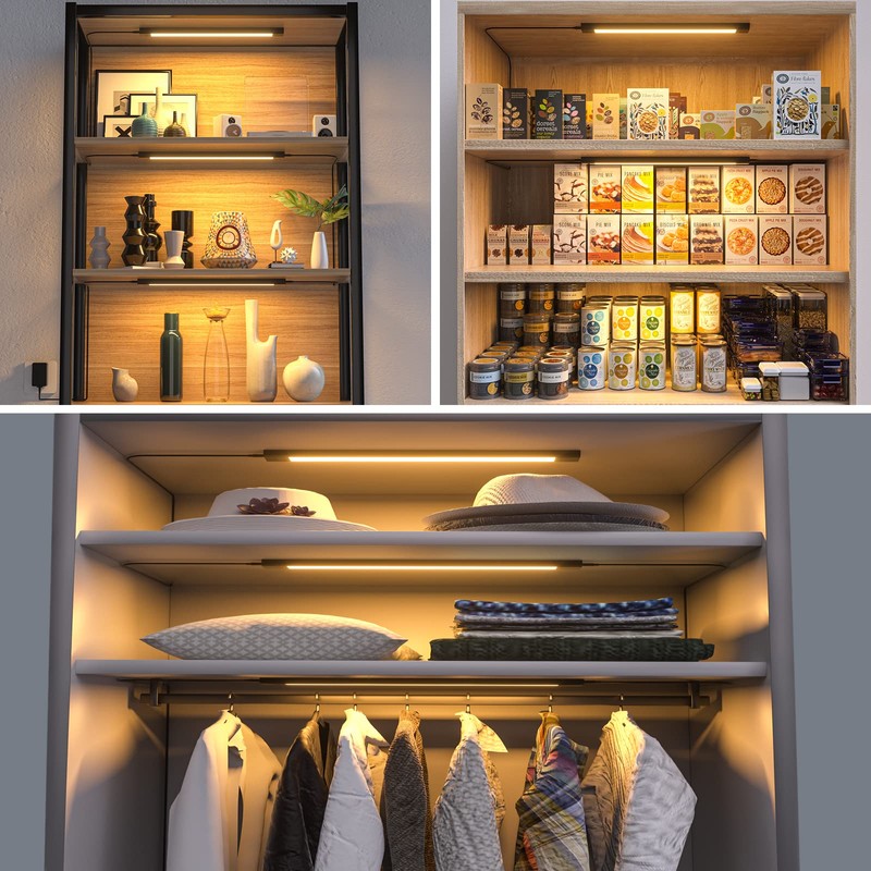 WOBANE LED Under-Unit Light Kitchen with Non-Contact Sensor, 3 x