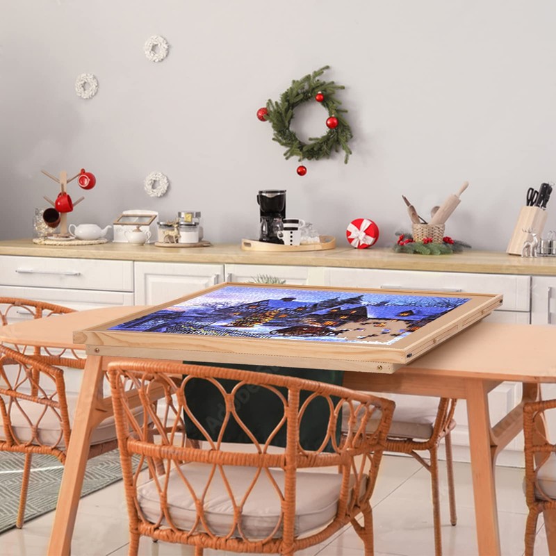 Yacona Puzzle Board 1500 Pieces,34.3”x 26” Jigsaw Puzzle Table with