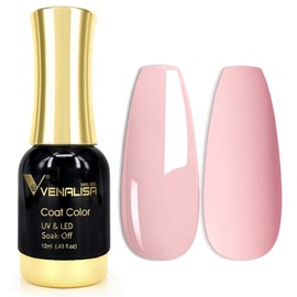 VENALISA Gel Nail Polish, 12ml Nude Pink Color Soak Off UV LED Nail Gel Polish Nail Art Starter Manicure Salon DIY at Home, 0.43 OZ