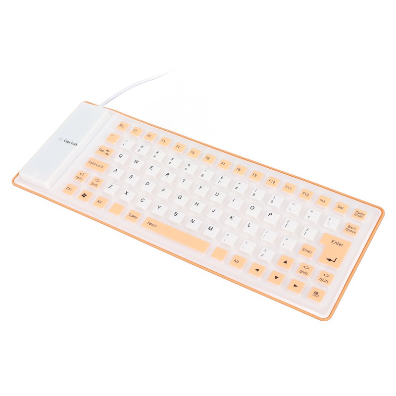 Silicone Keyboard Fully Sealed Design Lightweight Portable Silent Soft Comfortable
