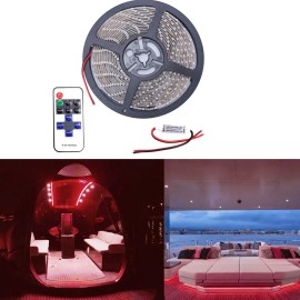 SHENKENUO Wireless Red DRL Upper & Lower Brow Strips for Polaris Slingshot 300 LEDs 16.4Ft