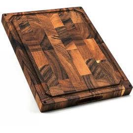 SMIRLY Butcher Block Large Extra Large Walnut Wood End Grain Cutting Chopping Board for Kitchen