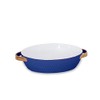 Beatriz Ball CERAMIC Small Oval Baker with Gold Handles (Blue)