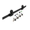 CCJH 5.5FT Sliding Track Barn Door Hardware Kit for Single