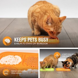 Hyper Pet IQ Treat Lick mat for Dogs, Dog Slow Feeder & Cat Lick mats | Great Alternative to Slow Feeder Bowls & Feeders | Perfect Dog Licking mat, Cat Puzzle & Enrichment Toys