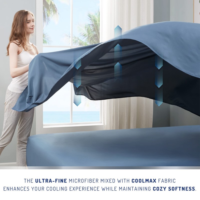 Degrees of Comfort Coolmax Cooling Sheets | Queen Size Bed