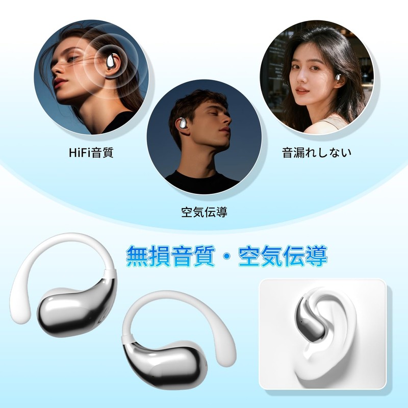 Wireless Earbuds, 2025, Over Ear Earphones, Bluetooth 5.4, Advanced Bone