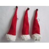 Santa HAT Christmas ornaments / package gift toppers 3pc set