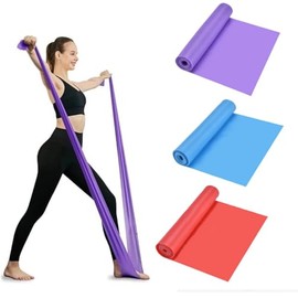 Bandas De Resistencia para Ejercicio, Pilates, Rehabilitación, Material de Látex 150cm Entrenamiento en Hogar Gimnasio o Exteriores(Morado, Azul ，Rojo