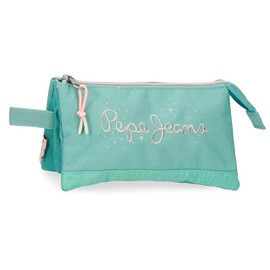 Pepe Jeans Jane Polyester Pencil Case, blue, Triple case