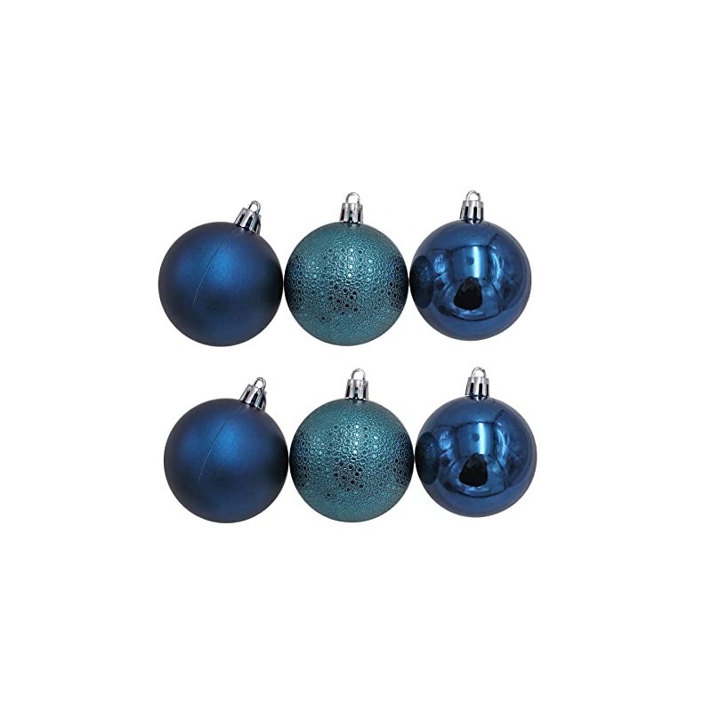 Tallon International 6 Pack Shatterproof Baubles 60mm - Christmas Tree