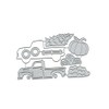 Pumpkin Holidays Layer Truck Metal Die Cuts,Merry Christmas Tree Cutting