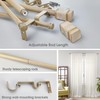SKYPLUS LIVING Rustic Boho Style Double Curtain Rod Set with
