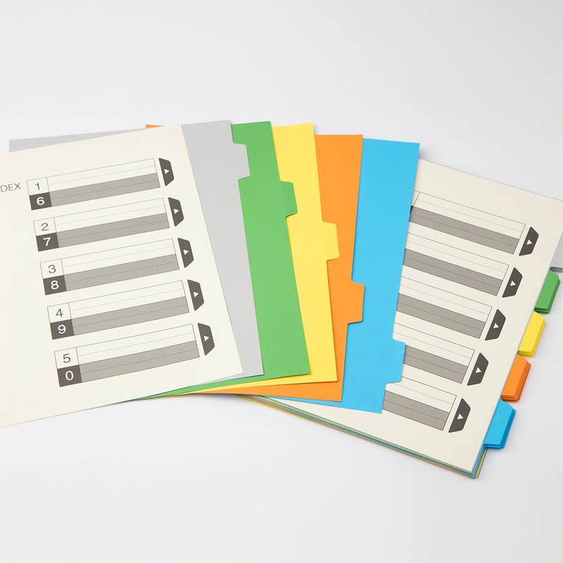 Kinstar Index File Divider Cards A4, 5 Tabs, 20 Sets