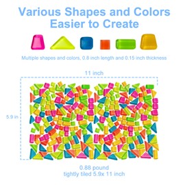 LUKHMELF Glow in The Dark Mosaic Tiles,Mosaic Tiles for Crafts,Irregular Mosaic Glass Pieces,for Adults Handmade Crystal Craft,Coasters,Home Decor DIY Art Project,0.88 Pound(Mixed Color Series)