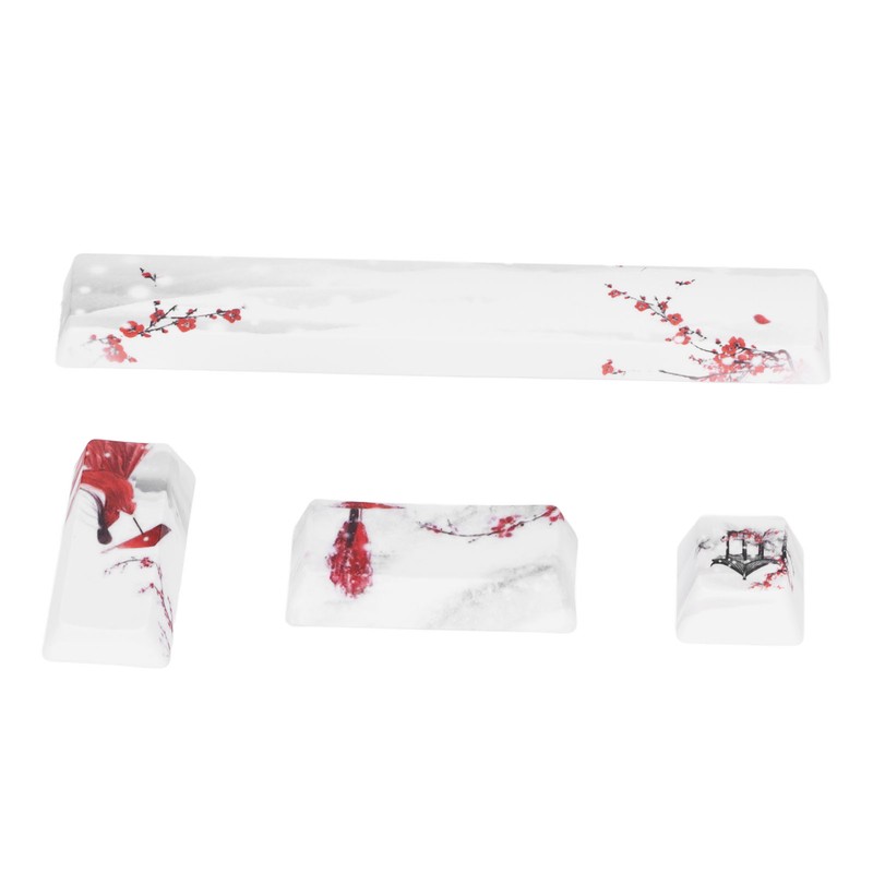 DIY Keycaps Kit Winter Snow Plum Pattern Universal Mechanical Keyboard