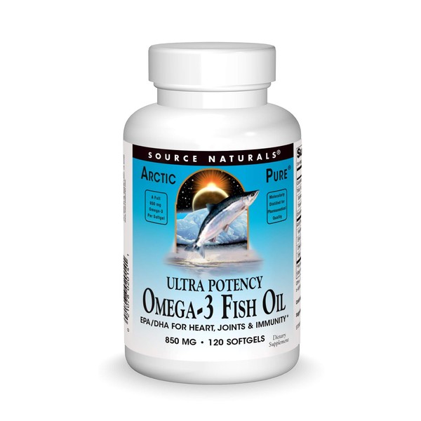 Source Naturals ArcticPure Ultra Potency 850 mg Omega-3 Fish Oil - 120 Softgels