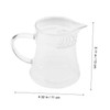 iplusmile Heat Resistant Tea Pitcher with Handle Transparent Cup for