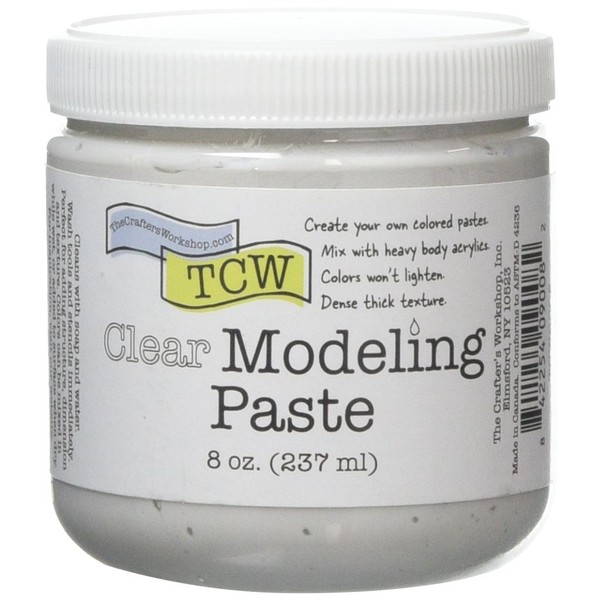 The Crafters Workshop Clear Modeling Paste 8 oz, Synthetic Material, 7.3 x 7.3 x 8 cm