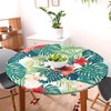 Round Tablecloth Flowers Round Fitted Tablecloth with Elastic Round Outdoor