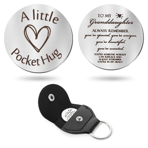 Sureio Pocket Hug Token Long Distance Relationship Keepsake Stainless Steel