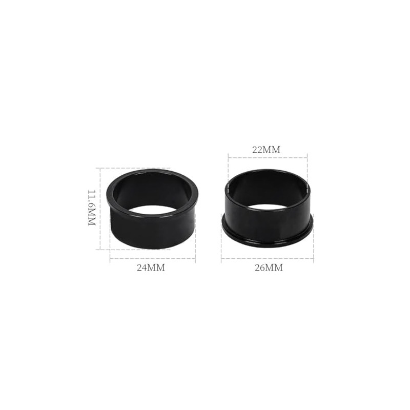 Bottom Bracket Adapter Ring 24mm to 22mm | CNC Aluminum