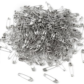 19mm Safety Pins, Small Fastening Pins, Rust Resistant Nickel Plated Steel Set for Crafting, Sewing, Jewelry Making Fabric DIY, Rimming Fastening Clip Button for Garment Hang Tag (Silver 1000Pcs)