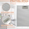 JAMHER 4 Pack W10169961A Range Hood Filter Replacement 5 Layer