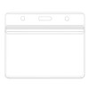 KINGSUM Horizontal Badge Holders Sealable Waterproof Clear Plastic Name Tag