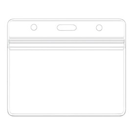 KINGSUM Horizontal Badge Holders Sealable Waterproof Clear Plastic Name Tag ID Card Holder (10)