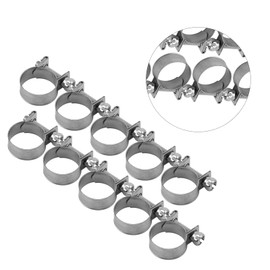 6 20mm T Bolt Clamp 304 Stainless Steel Pipe Clamp Duty Hose Clamp (Pack of 10)(16 18Mm)