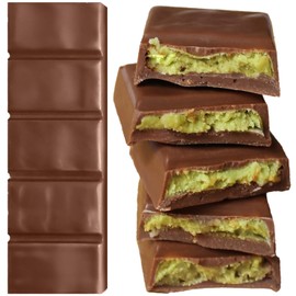 Dubai Kunafa Pistachio Chocolate Bars – Pack of 6 (27g Each) – Dubai Chocolate with Shredded Phyllo Dough – Freshly Made, 5.7 oz – Ideal Gift for Holidays, Birthdays, Corporate Events & Celebrations