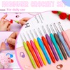 Crochet Hooks Set, 11 Pcs Aluminum Crochet Needles Soft Grip
