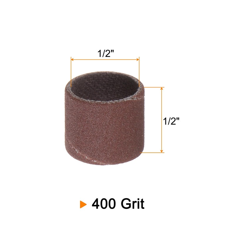 QUARKZMAN Pack of 50 Sanding Drums 1/2 Inch Mini Sanding