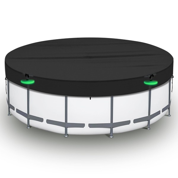 RICHIE 8FT Pool Cover, Round Solar Cover for Above Ground