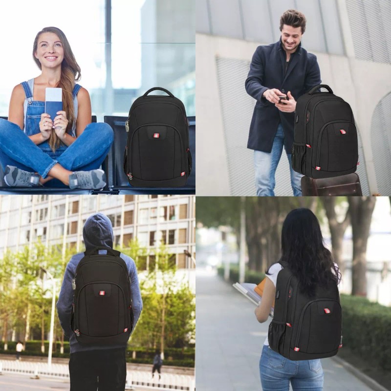 Wowomart XW0100 Mochila para portátil 17 pulgadas Mochila escolar impermeable