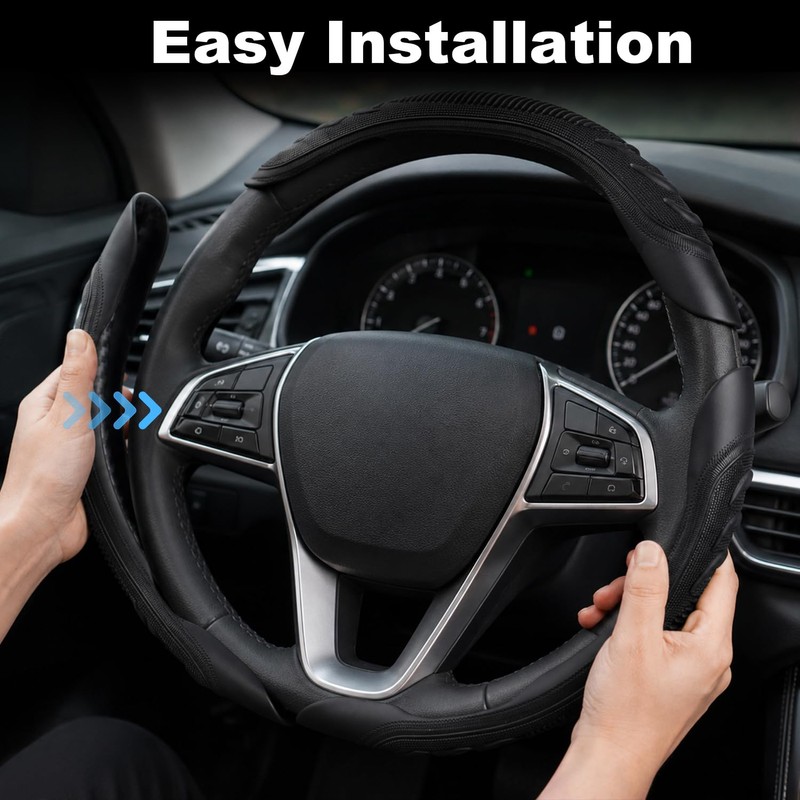 3Pcs Steering Wheel Cover for Dodge Ram 1500 2500 3500,