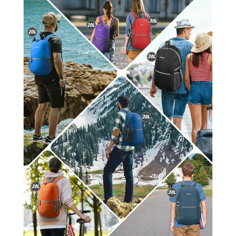 Gonex 30L Ultra Lightweight Packable Daypack Handy Foldable Camping Outdoor