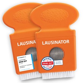 LAUSINATOR Lice Comb Set of 2 Extra Fine Nit Combs Children + Adults