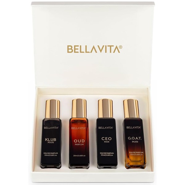BellaVita Luxury Perfume for Men Gift Set (4 x 20ml)