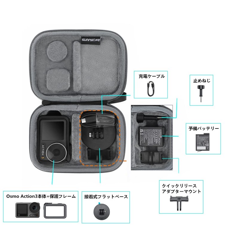 SHEAWA Case for DJI Osmo Action 5 Pro/4/3 Shockproof Storage
