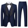 Tuxedo Men Suit Regular Fit 3 Piece Set for Wedding