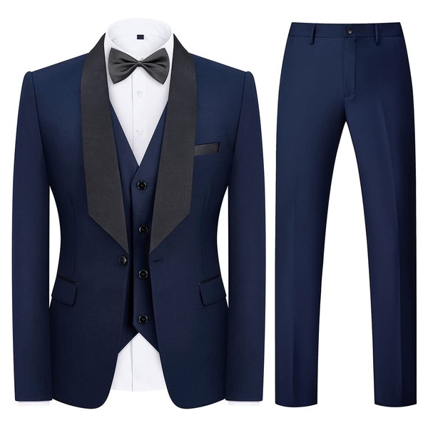 Tuxedo Men Suit Regular Fit 3 Piece Set for Wedding