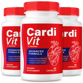 (3 Pack) Cardi VIT – Premium CardiVit Capsules with Natural Ingredients –Blood and Heart Support Formula for Circulation, Energy & Balanced Levels, Easy-to-Take Pills, 30 Day Supply (180 Capsules)