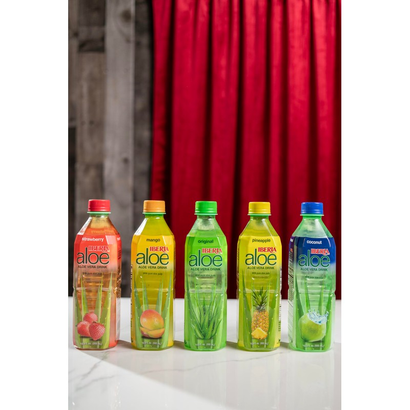 Iberia Aloe Vera Drink with Pure Aloe Pulp, Variety, (Pack