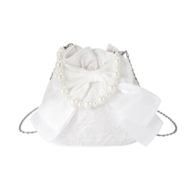 Lapimou Drawstring Bag, Shoulder Bag, Women's Party Bag, Pearl Bag, Handbag, Pochette, Drawstring Bag, Pearl Pouch, Ribbon, Small, Stylish, Cute, Coming-of-Age Ceremony, Dress, Yukata, Kimono, Trend,