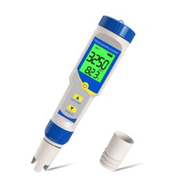 YIYEGO Salt Content pH Meter for Pool, 7 in 1 Pool Salt Content Measuring for Salt Water Pool, pH EC Meter Water Salt Water TDS ORP Meter for Salt Water Pool, Aquarium, Hot Tub, Hydroponics