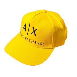 A | X ARMANI EXCHANGE Men's Corporate Logo Baseball Hat, Acid Yellow, OS